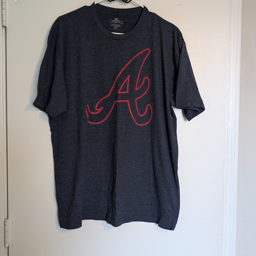 Men's Gray T-Shirt with Red Logo